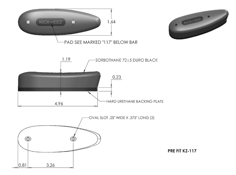 Sorbothane Pre-Fit (Model KZ-117)