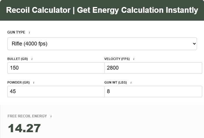 recoil calculator