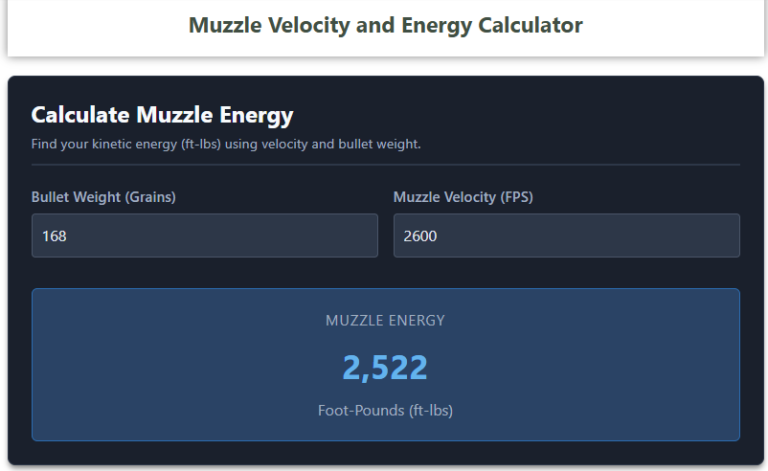 Muzzle Velocity Formula and Calculator