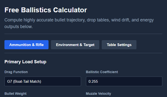 ballistic calculator