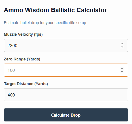 ballistic zero calculator