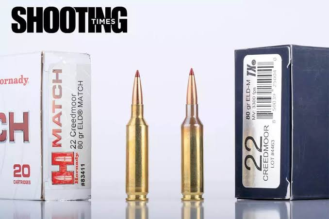 The 22 Creedmoor utilizes high-weight .224 caliber bullets driven at incredibly fast velocities.. Source: Shooting Times / Hornady's 22 Creedmoor Ultimate Predator Cartridge - Shooting Times
