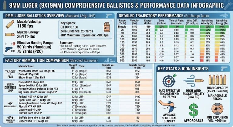 9mm Ballistics Chart