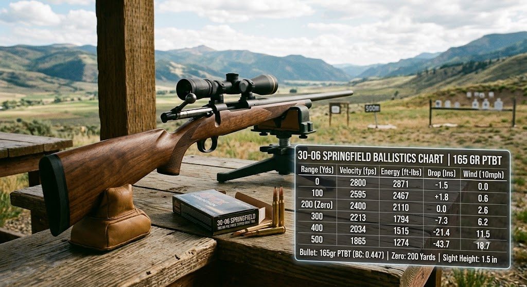 30-06 Ballistics Chart