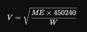 Formula to Calculate Muzzle Velocity