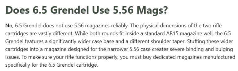 Does 6.5 Grendel Use 5.56 Mags