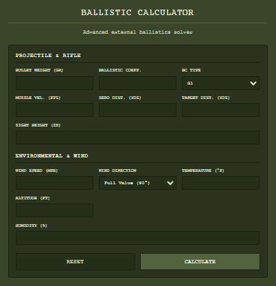 ballistic calculator