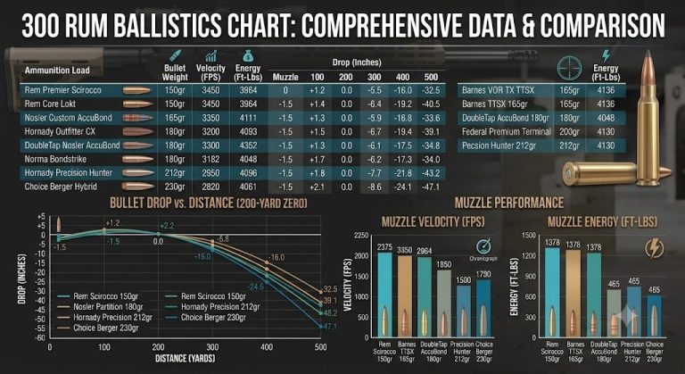 300 Rum Ballistics Chart