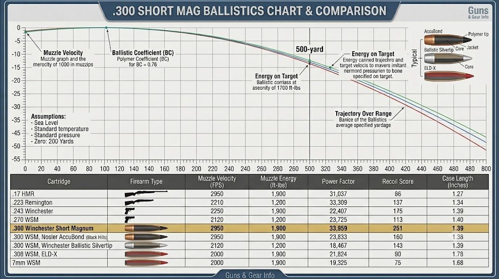 300 Short Mag Ballistics Chart