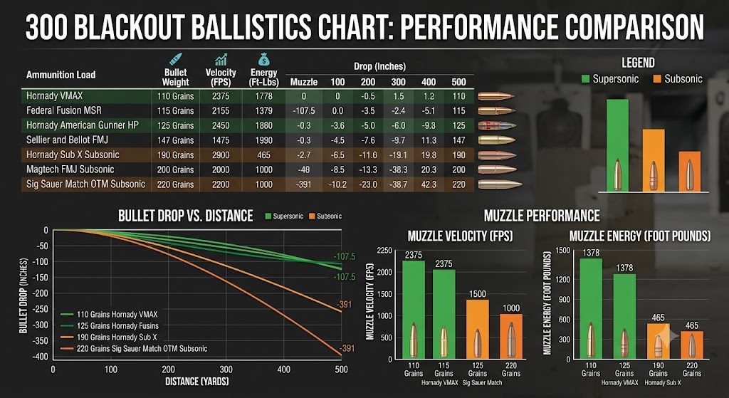 300 Blackout Ballistics Chart