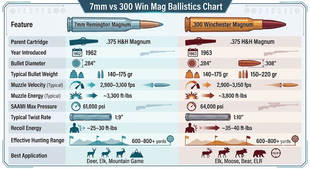 7mm Vs 300 Win Mag Ballistics Chart