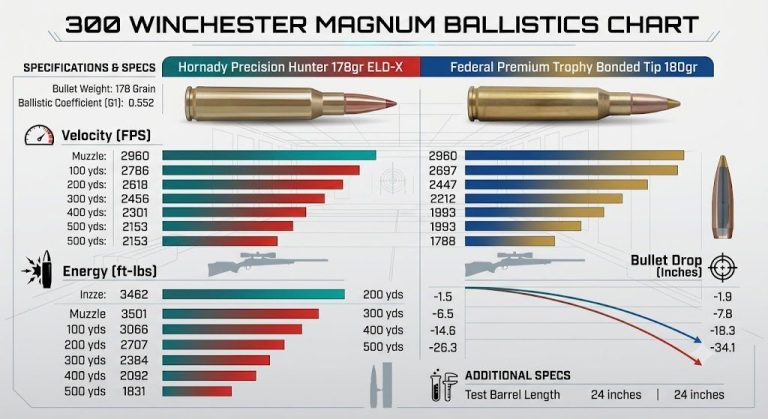 300 Winchester Magnum Ballistics Chart