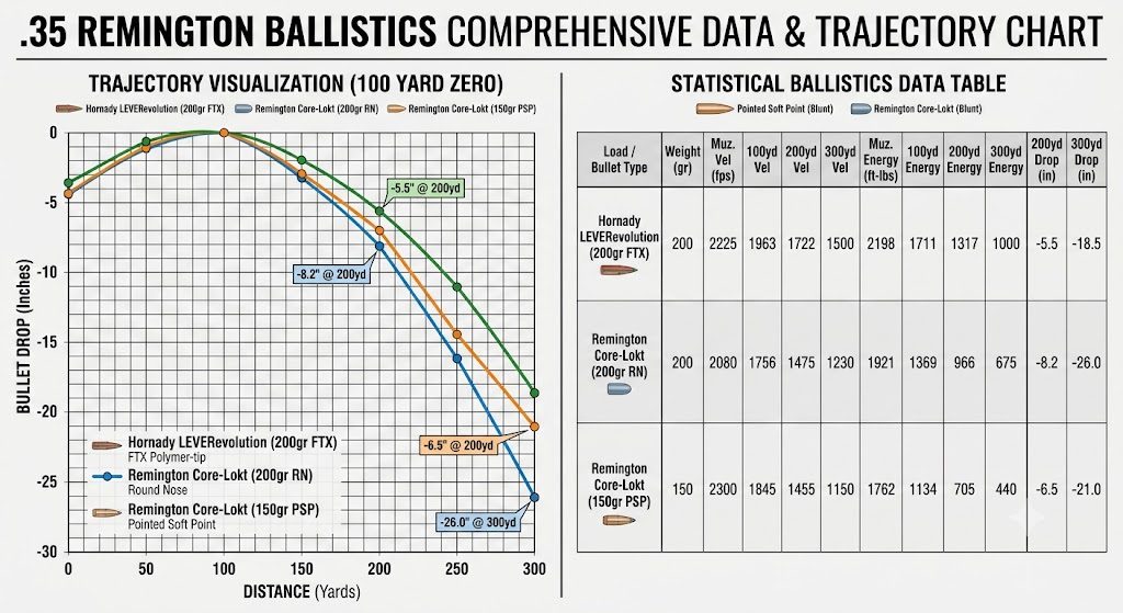 .35 Remington Ballistics Chart