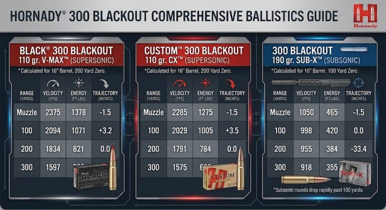 Hornady 300 Blackout Ballistics Chart