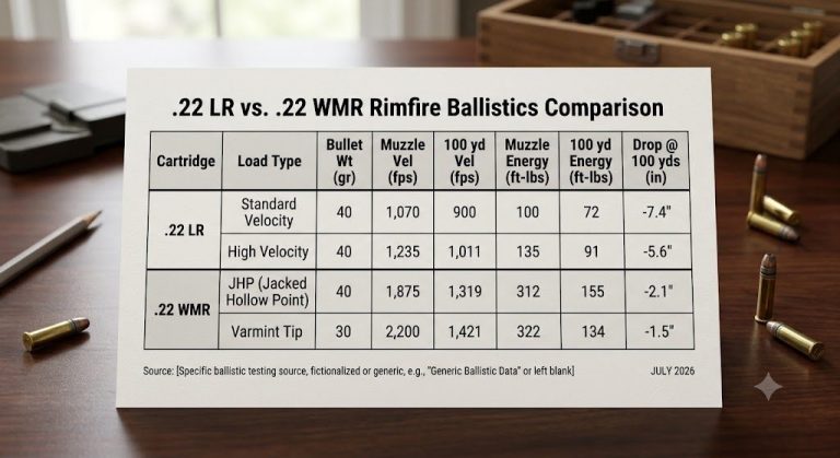 22lr vs 22 Mag Ballistics Chart