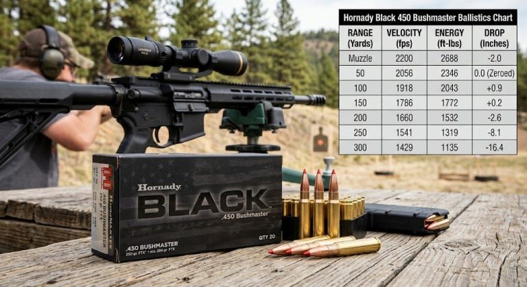 Hornady Black 450 Bushmaster Ballistics Chart