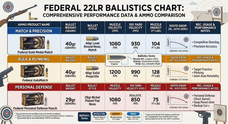 Federal 22lr Ballistics Chart