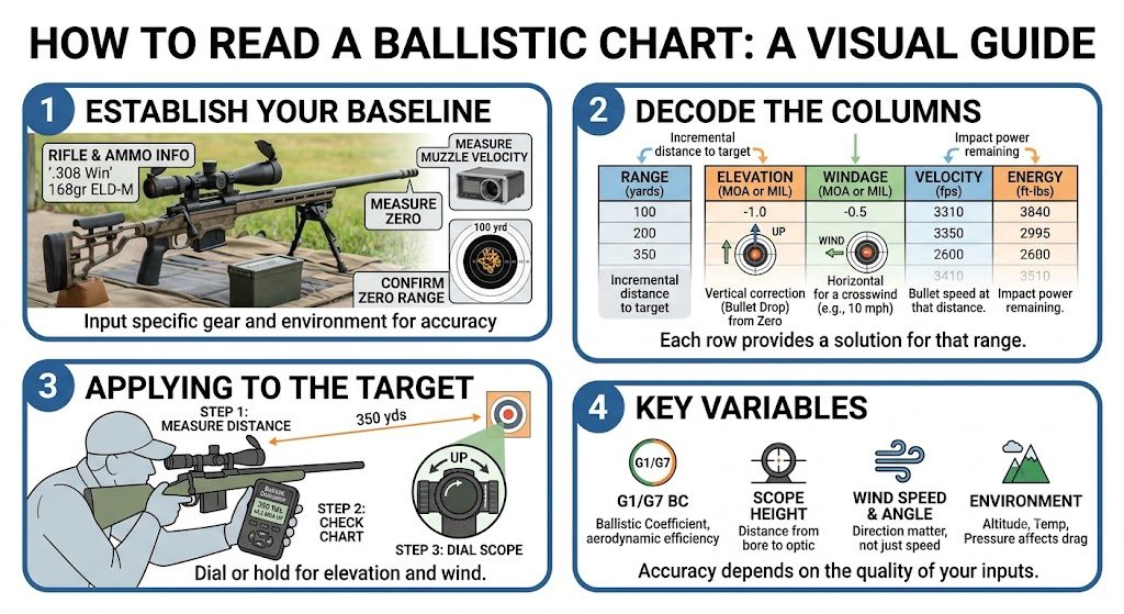 How to Read a Ballistic Chart?