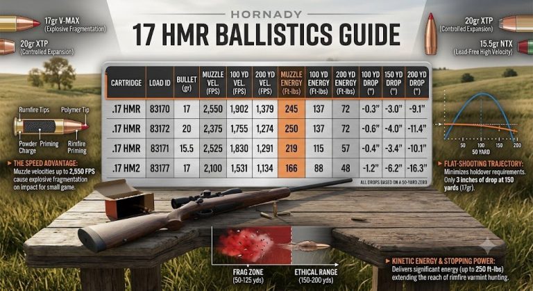 17 HMR Ballistics Chart Hornady
