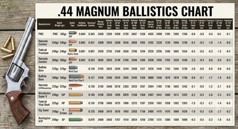 44 Magnum Ballistics Chart