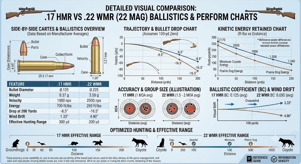 22 Mag vs 17 Hmr Ballistics Chart