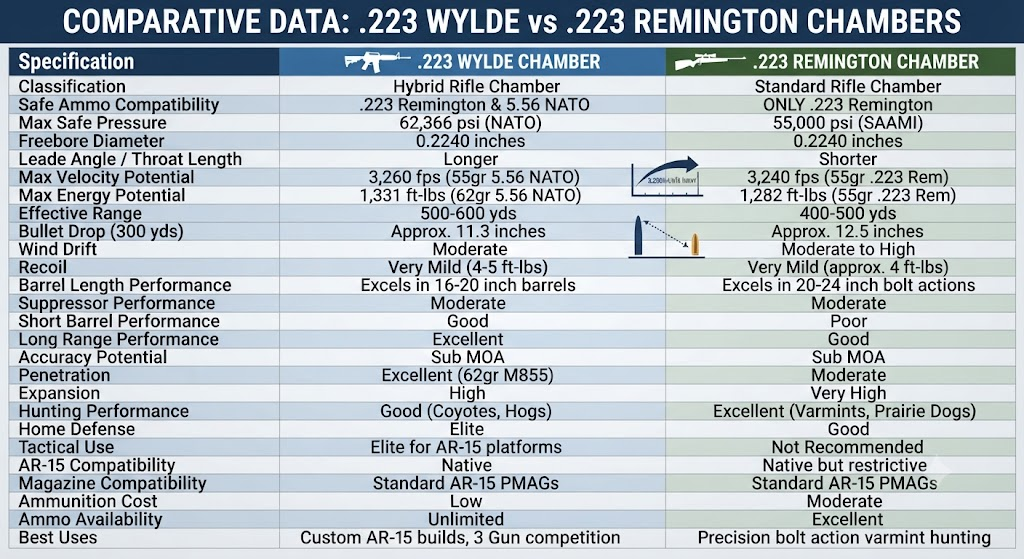 .223 Wylde vs .223 Remington