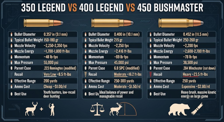 350 Legend Vs 400 Legend Vs 450 Bushmaster