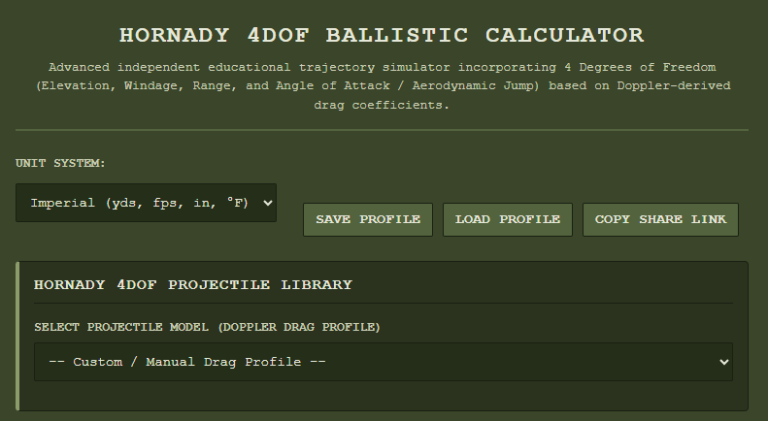Hornady 4dof Ballistic Calculator