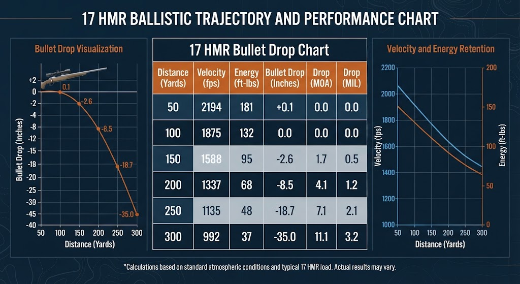 17 HMR Bullet Drop Chart