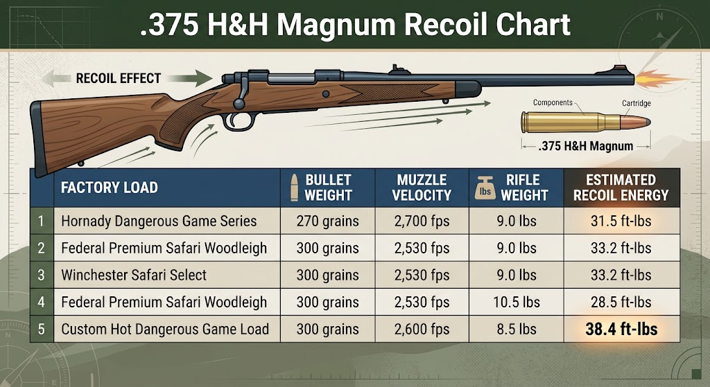 .375 H&H Magnum Recoil .375 H&H Magnum Recoil