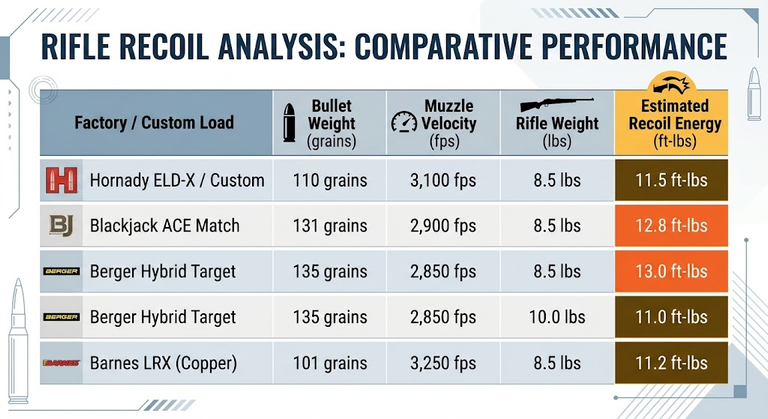 25 Creedmoor Recoil
