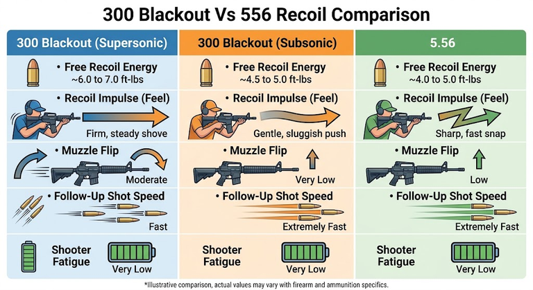 300 Blackout Vs 556 Recoil