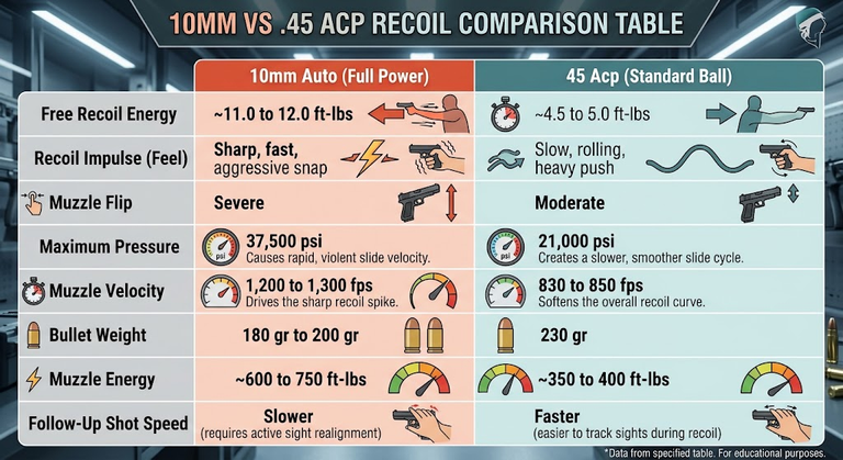 10mm Vs 45 Acp Recoil