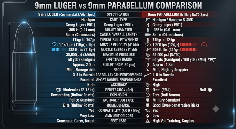 9mm Luger vs 9mm Parabellum