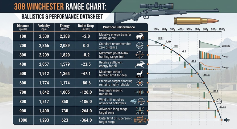 Effective Range of 308 Winchester