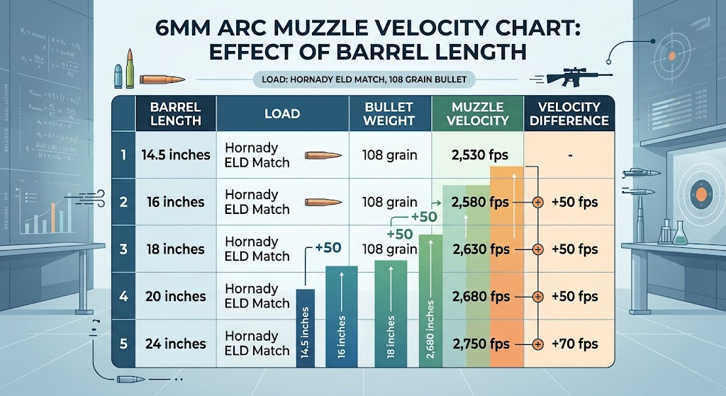 6mm ARC Muzzle Velocity