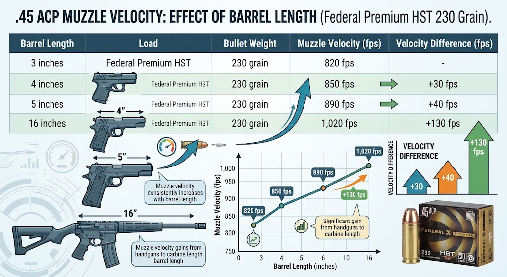 45 ACP Muzzle Velocity