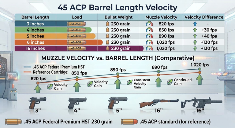 45 ACP Barrel Length Velocity