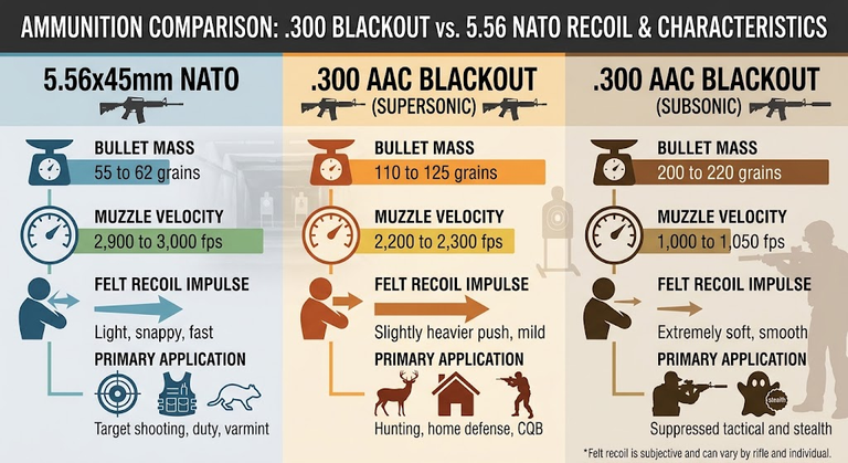 300 Blackout vs 556 Recoil