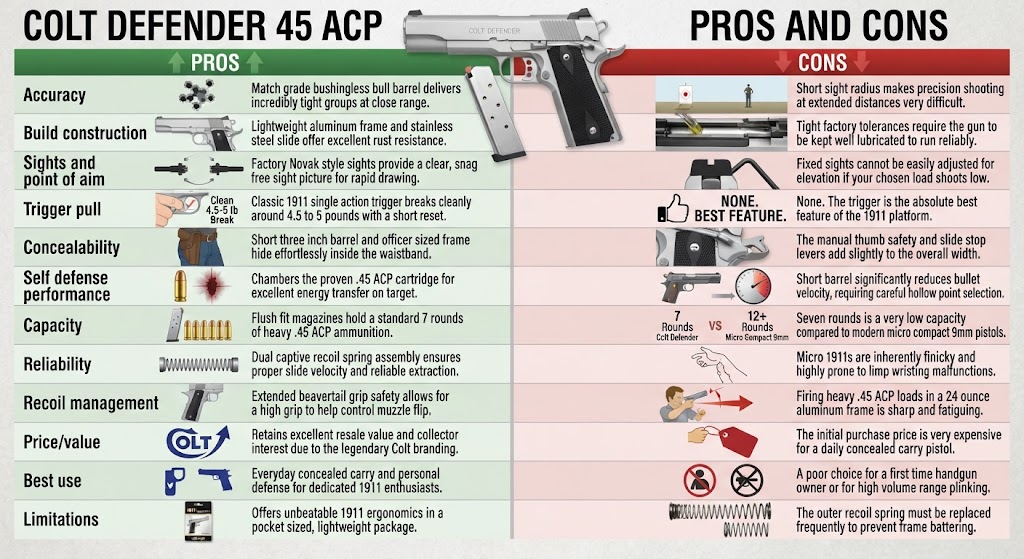 Colt Defender 45 ACP Review