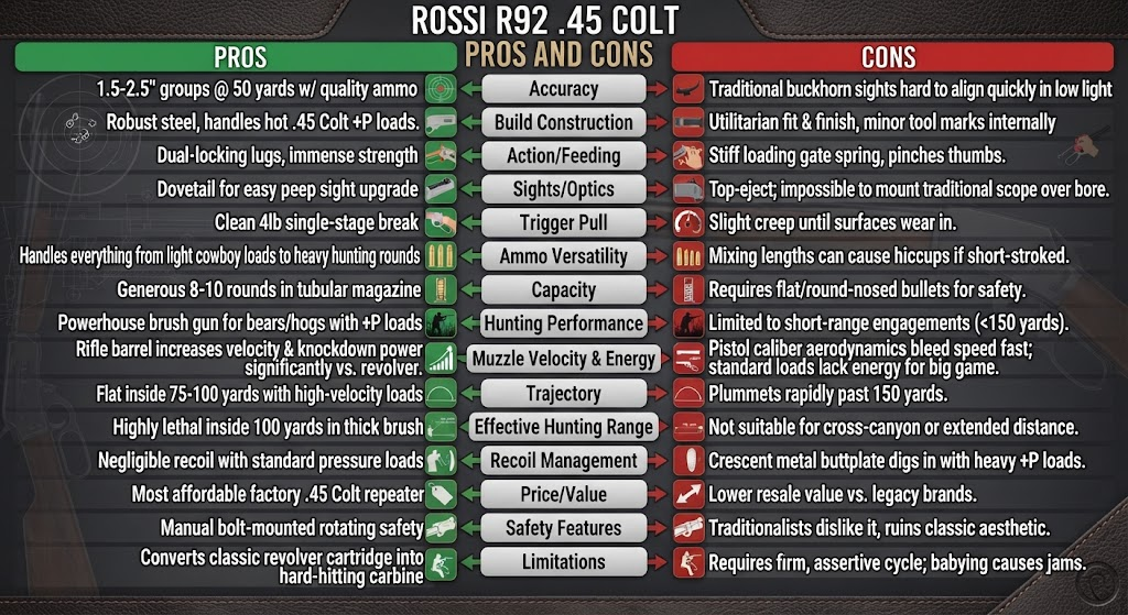 Rossi R92 45 Colt Review