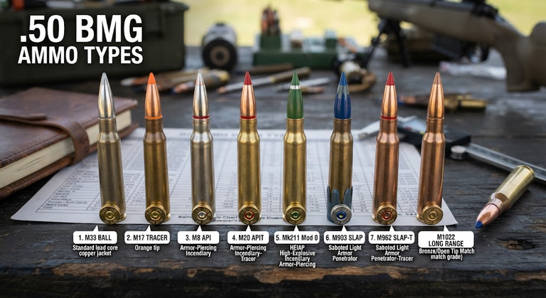 50 BMG Ammo Types