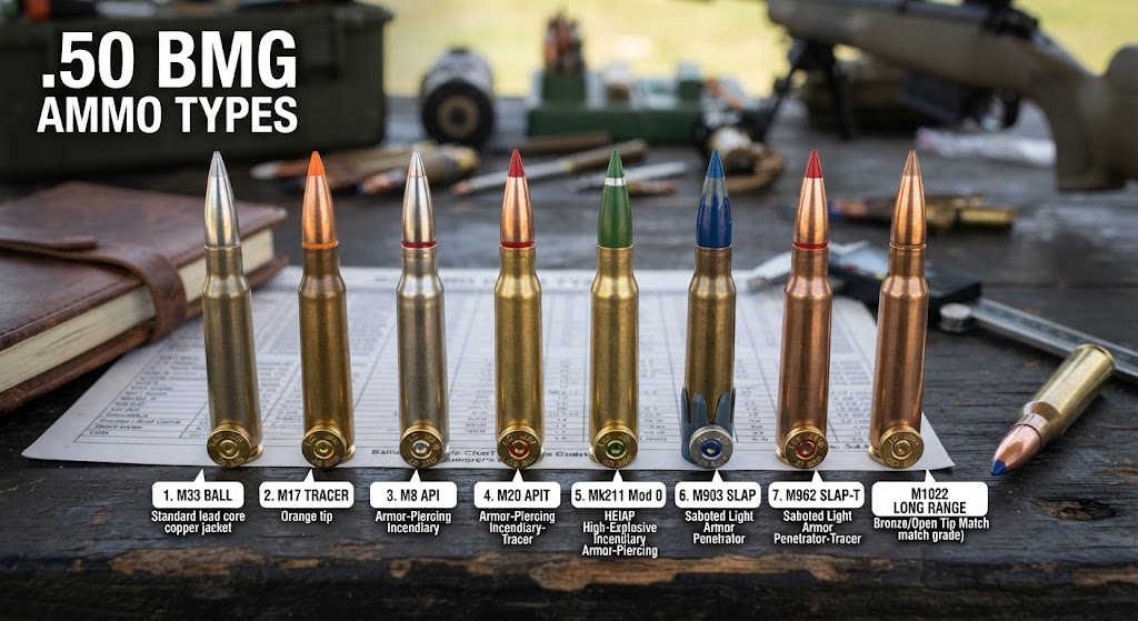 50 BMG Ammo Types