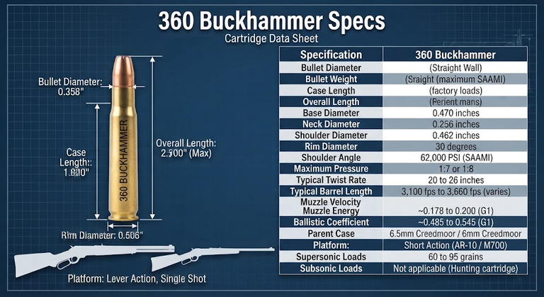 360 Buckhammer Specs