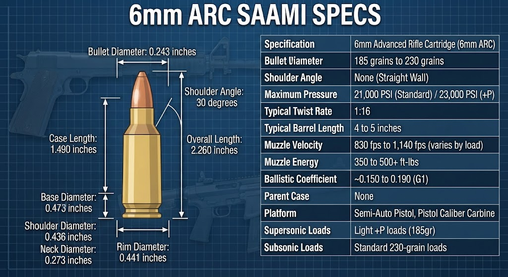 6mm ARC SAAMI Specs