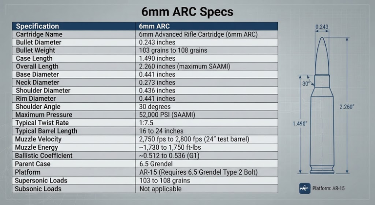 6mm ARC Specs