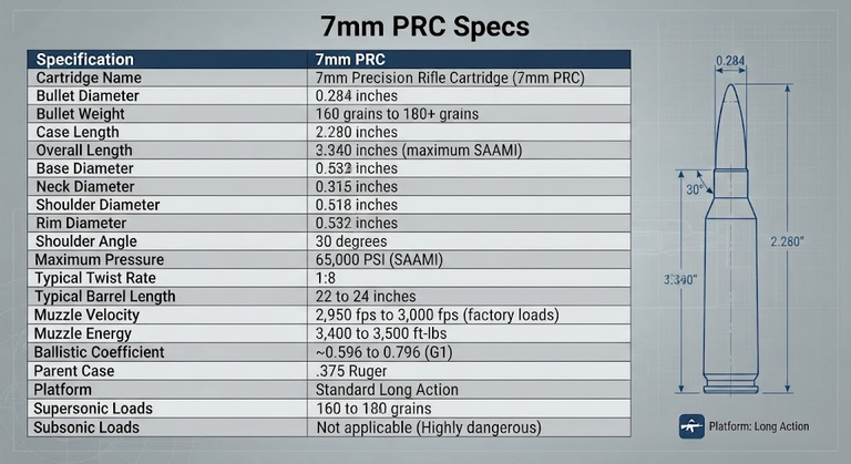 7mm PRC Specs