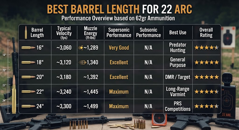 Best Barrel Length For 22 ARC