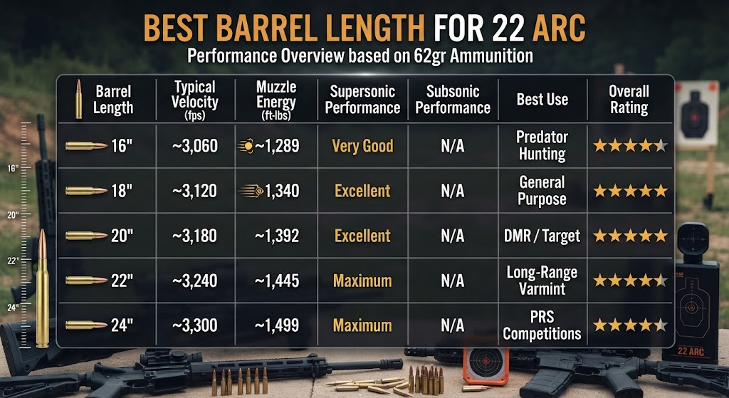 Best Barrel Length For 22 ARC