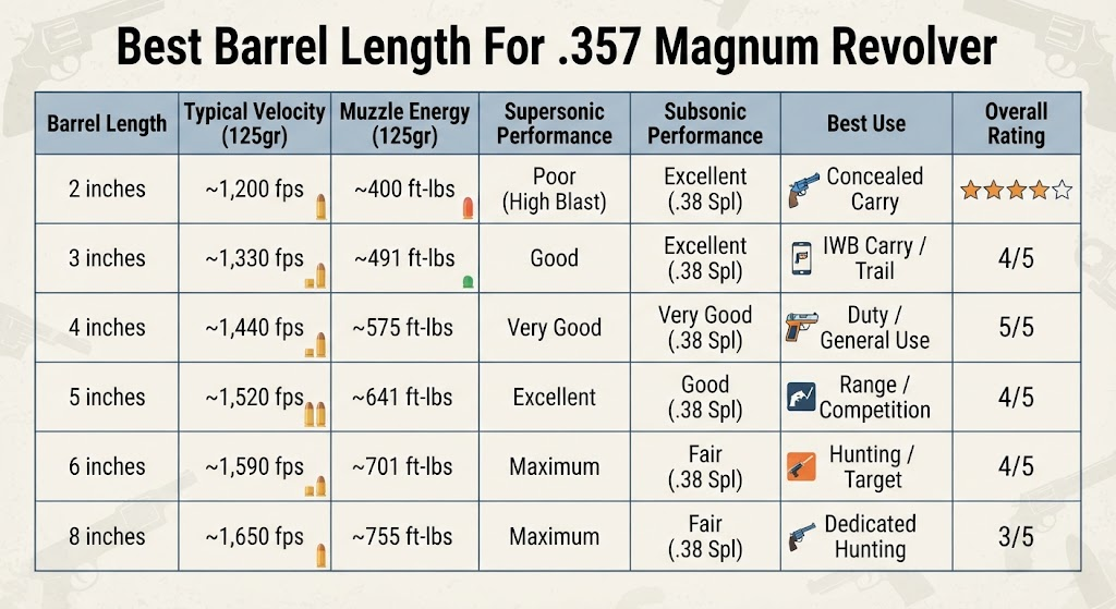 Best Barrel Length For 357 Magnum Revolver Best Barrel Length For 357 Magnum Revolver